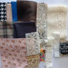 ハンドメイド素材セット 布地とレース