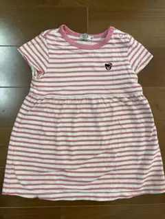 ダブルビー ボーダーワンピース 90cm