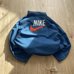 Nike Big Swoosh シアサッカー調 ナイロンジャケット ブルー XL