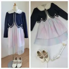 《 入学式フルセット！》ジャケット+ブラウス+スカート+靴下+靴 / 130