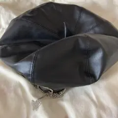 レザー風 帽子 ブラックのサムネイル