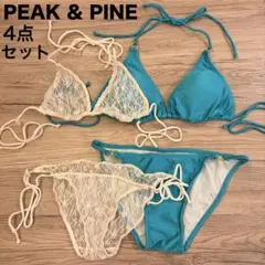 PEAK&PINE 水着 4点 ビキニ レース エメラルドグリーン ゴールドのサムネイル
