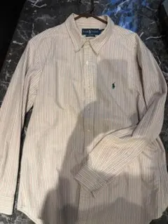 Ralph Lauren ストライプシャツ 長袖 スリムフィット XL