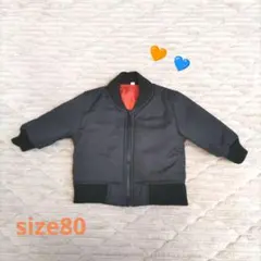 黒アウター 80　ブルゾン　エムエーワン　暖かい　かっこいい　防風