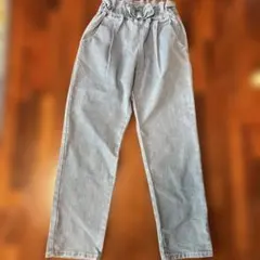 ストレッチデニムリボンパンツ　140