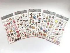 大人の図鑑シール　サンリオ　ディズニー　5枚セット