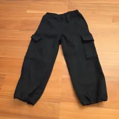 黒 カーゴパンツ ゴムウエスト