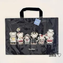 新品　ファミリア　廃盤品　ネイビー　バッグ　レッスンバッグ