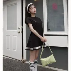 ラインカットフレアミニワンピース ダーリッチ