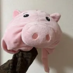 豚の顔デザイン フリース帽子　ハム　ファンキャップ