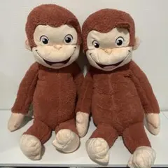 【新品タグ付き】　おさるのジョージ　スーパーラージぬいぐるみ　にっこり　2セット