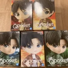 進撃の巨人 Qposket フィギュア リヴァイ エレン　A/B 5体セット