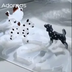 犬 シリコンモールド キーホルダー用 レジン型