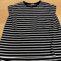 AMERICAN HOLIC 半袖Tシャツ M 黒白ストライプ