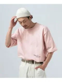 遊び心がかわいい落書き半袖Tシャツ BAYFLOW ベイフロー ピンクのサムネイル