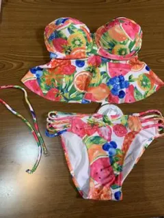 水着 ビキニ フルーツ柄