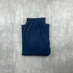 JORDAN ナイロンパンツ ネイビー M 裾ドローコード 刺繍ロゴ メッシュ