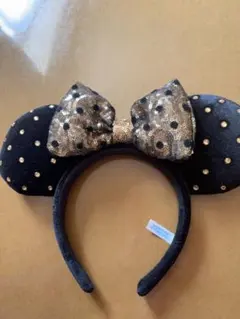 東京ディズニーリゾート ミニーちゃんカチューシャ 黒・金