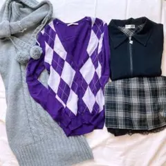 【豪華4点setおまけ付】スクールガール風 まとめ売り／160・Sサイズ／制服風