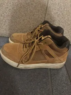 ブラウン スエード ハイカットスニーカー