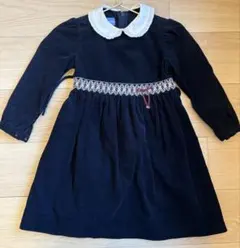 【美品】familiar ワンピース 110 ネイビー