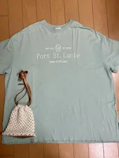 W CLOSET ロゴプリント Tシャツ ミントグリーンのサムネイル