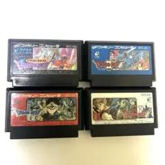 ドラゴンクエストⅠ・Ⅱ・Ⅲ・Ⅳ ４本セット ファミコンソフト　エニックス