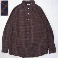 uniqlo u ワイドフィットチェックシャツ（長袖）L