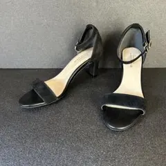 【美品】BEAUTY&YOUTH アンクルストラップサンダル スエード黒35.5