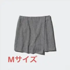 ユニクロ　ツイードスコート　08ダークグレー