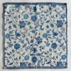 MINTON ミントン ハンドタオル 花柄 ブルー 未使用 長期自宅保管のサムネイル