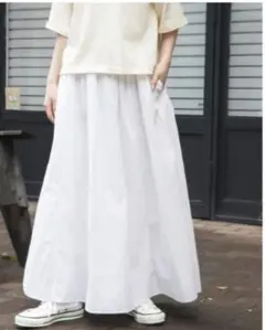 FORK&SPOON ナイロンギャザースカート