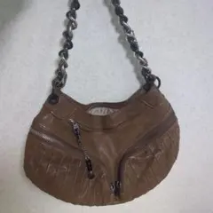 diesel ブラウンレザーバッグ