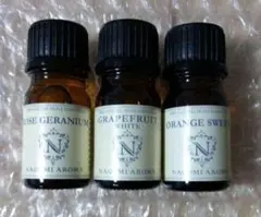 ③アロマオイル 3本セット エッセンシャルオイル 精油 ローズ ゼラニウム