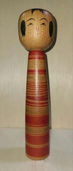 ガラ入り 大内慎二作 岳こけし 伝統こけし 土湯系24cm