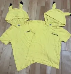 ポケモン ピカチュウ フード付きTシャツ 2枚セット
