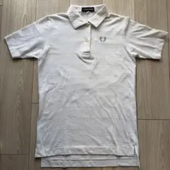 フレッドペリー ポロシャツ レディース ホワイト 月桂樹　刺繍 シルバー　S相当