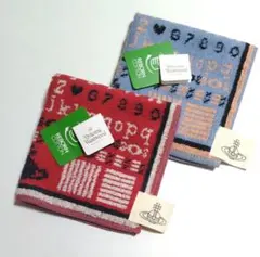 ヴィヴィアンウエストウッド 英字 オーブタグ タオルハンカチ〈2枚〉【新品】