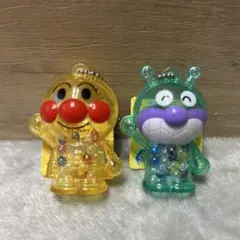 新品未使用アンパンマンシャカシャカクリアキーホルダー2種セット