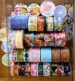 ポケモンマスキングテープ切り売り27種類各30cm①のサムネイル