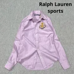 ラルフローレンスポーツ オックスフォード BDシャツ パープル エンブレム