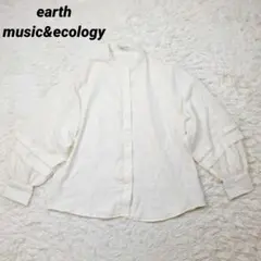 earth music&ecology シャツ ブラウス 袖フリル