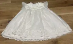 ホワイト シフォン ワンピース フォーマル 90