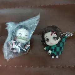 鬼滅の刃つまんでつなげてマスコット 竈門炭治郎 竈門禰豆子 2個セット