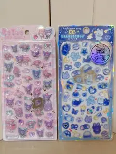 うるちゅるポップシール　光るジュエルプチドロップ　マイメロディクロミ　2枚セット