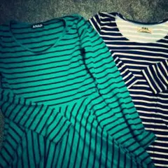 ♡ボーダーワンピ2枚SET♡