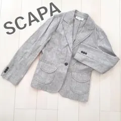 SCAPA レディース　麻混グレーのジャケット