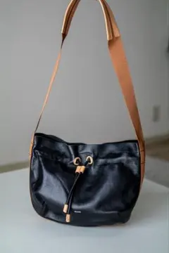 ​【美品】BEAURE ヴュレ ナイロン×ヌメ革 2WAY ショルダーバッグ 黒