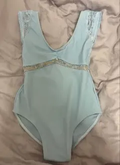 Class In レース付きライトブルーレオタード