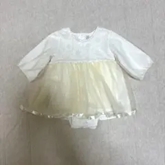 美品　コノコ　70cm 長袖ロンパース　チュール　ドレス　刺繍　ワンピース